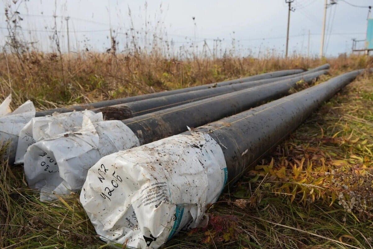 A Serpukhov, le gaz est transporté au village de Pronchichevo