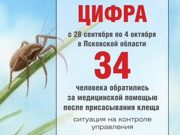 Since the beginning of the season in the Pskov region from tick bites suffered 2394 people
