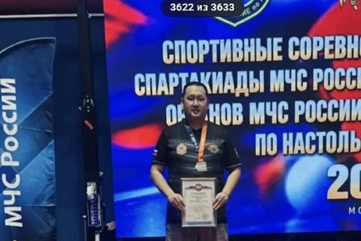 Employee of the Ministry of Emergency Situations of Kalmykia took second place in departmental tennis competitions