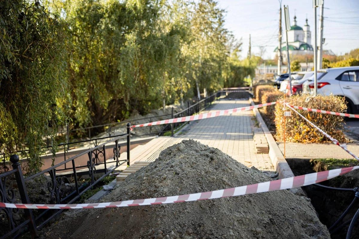 In Kursk update the lighting on the embankment near the “Duck Island”
