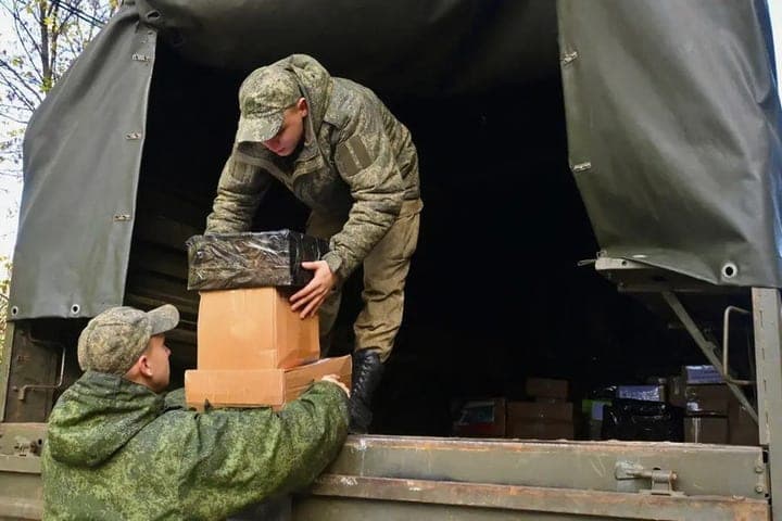 Aus der Region Iwanowo schickten Soldaten eine weitere Ladung humanitärer Ladung