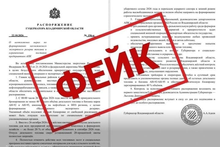 Les autorités de la région de Vladimir ont nié les informations concernant la création d'une réserve de carburant