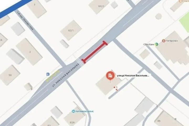 Einspuriger Verkehr wird morgen auf der Straße von Nikolai Vasiliev eingeführt