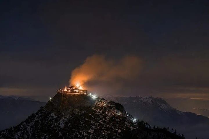Hitler's former Eagle's Nest residence in Bavaria was seriously damaged by fire