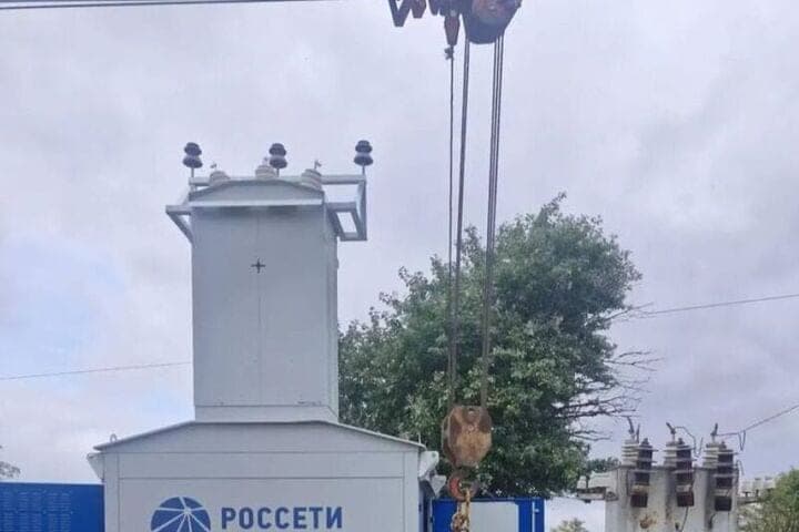 В селе Большая Арешевка в Дагестане заменили опору ЛЭП и корпус КТП