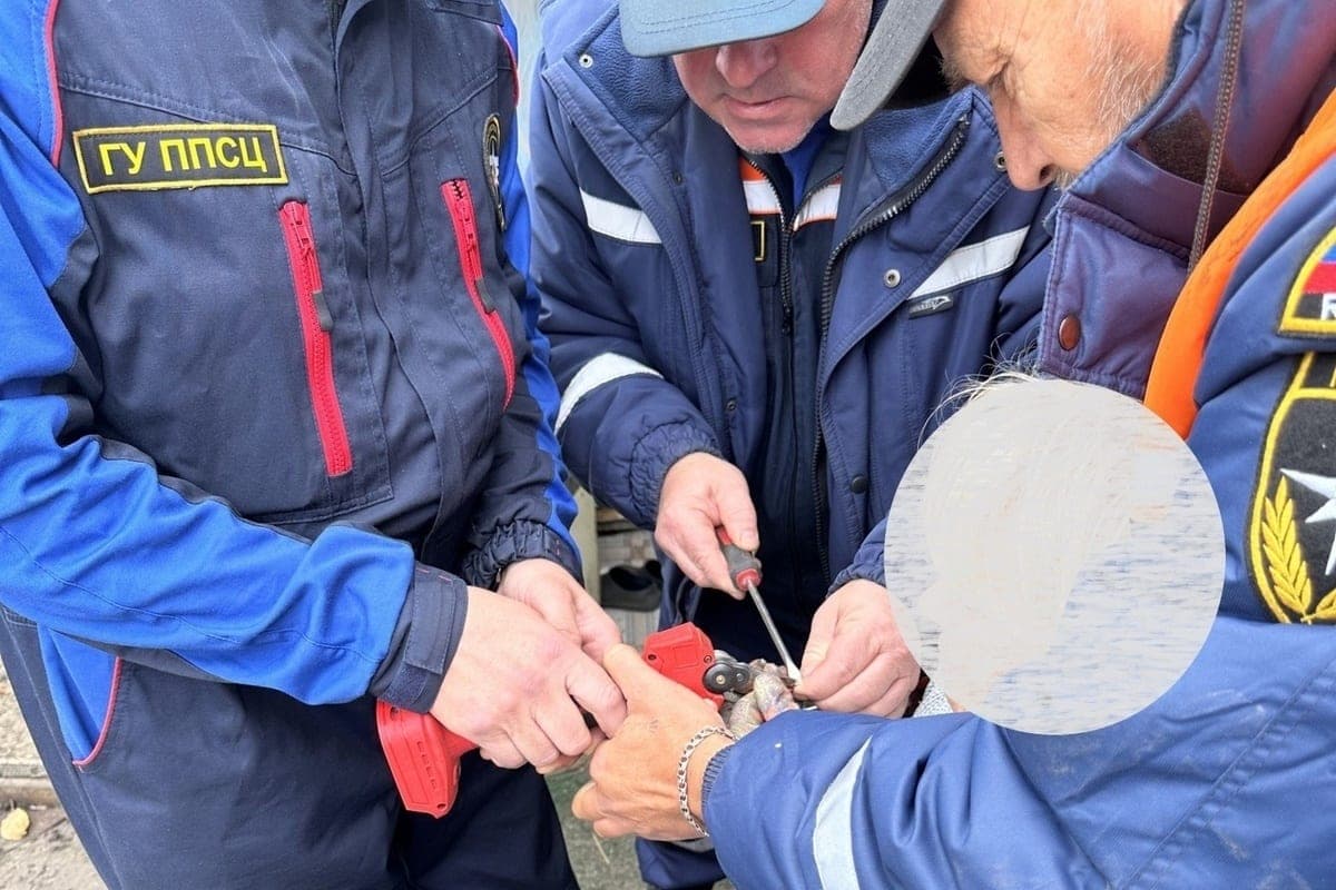 In Penza, a woman needed the help of rescuers after working with a garden tool