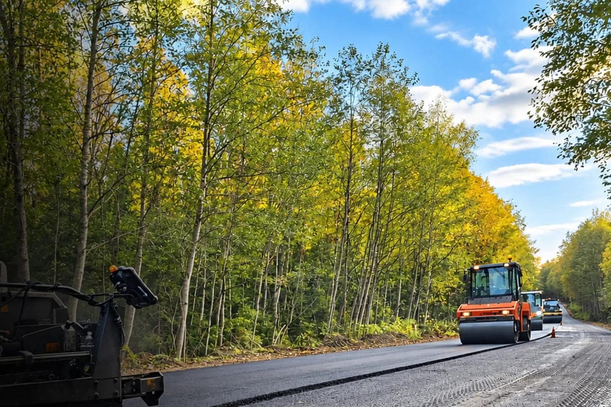 In Podporozhye began to lay the first layer of asphalt on the road to Myatusovo
