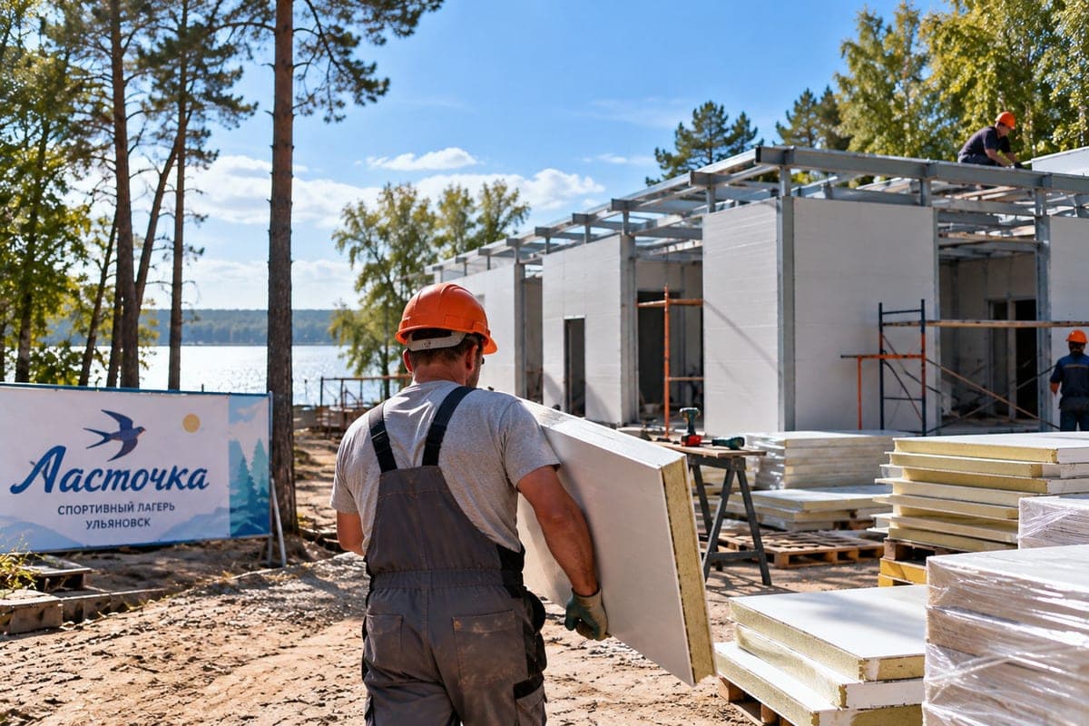 In the camp “Swallow” will replace the old showers and build a building for 48 seats