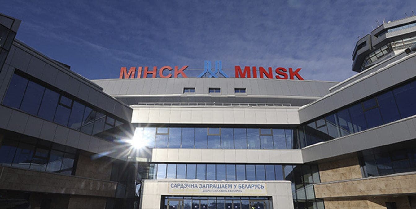 The plane, flying from Istanbul to Moscow, landed in Minsk