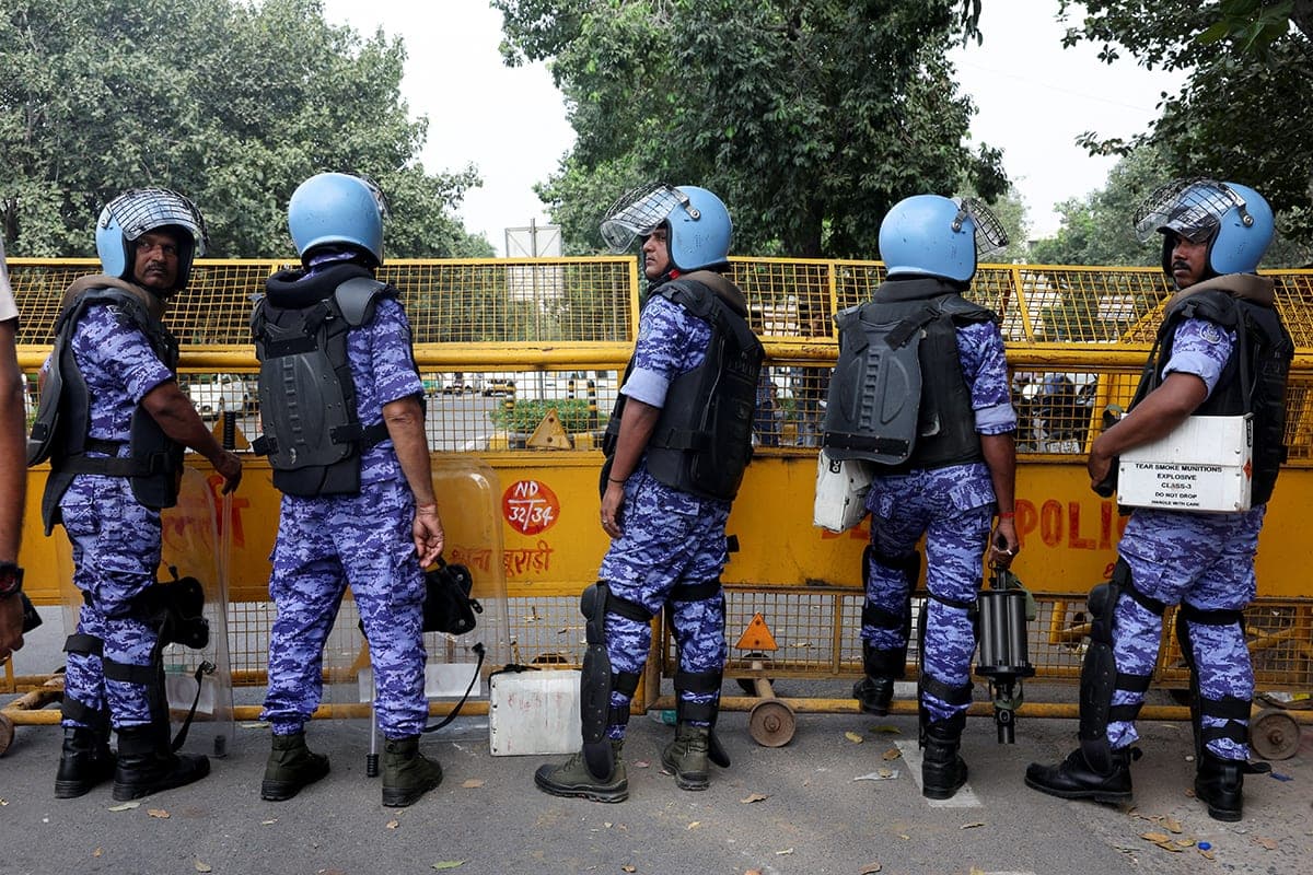 In Delhi closed metro stations and limited traffic because of the protest