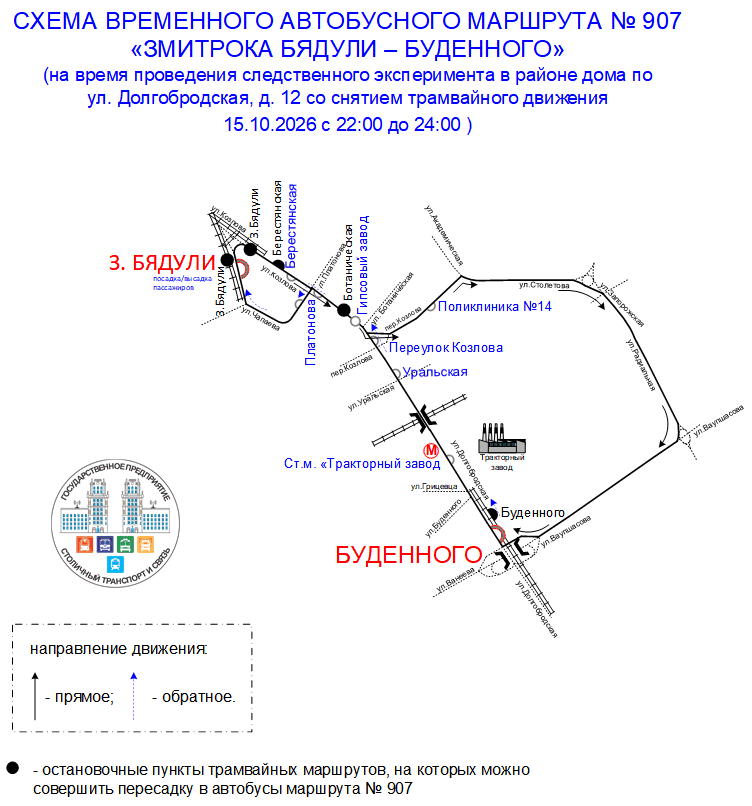 Схема: ГП «Минсктранс». На предприятии проинформировали: