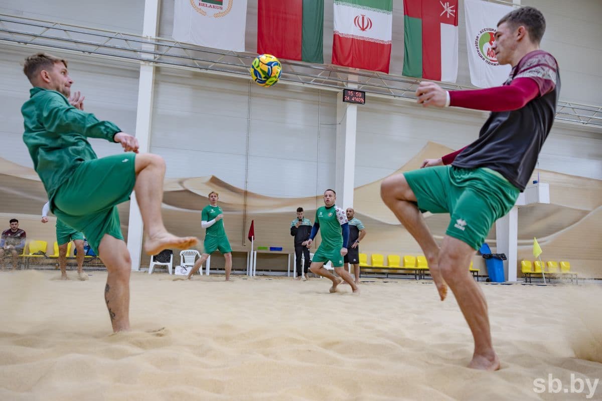 At one of the last trainings of the Belarusian national team.