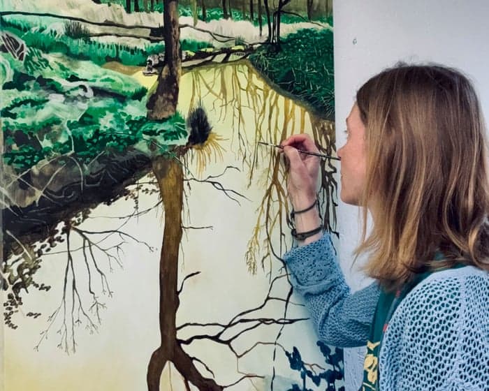Artist delights in beautiful ‘mess’ and dead trees of England’s rewilding sites