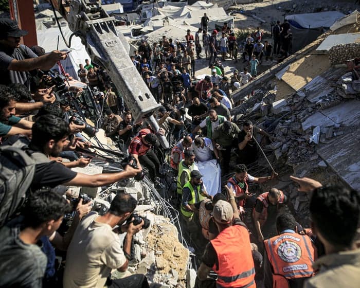 At least 20 killed after Israeli-hit building in Gaza City collapses