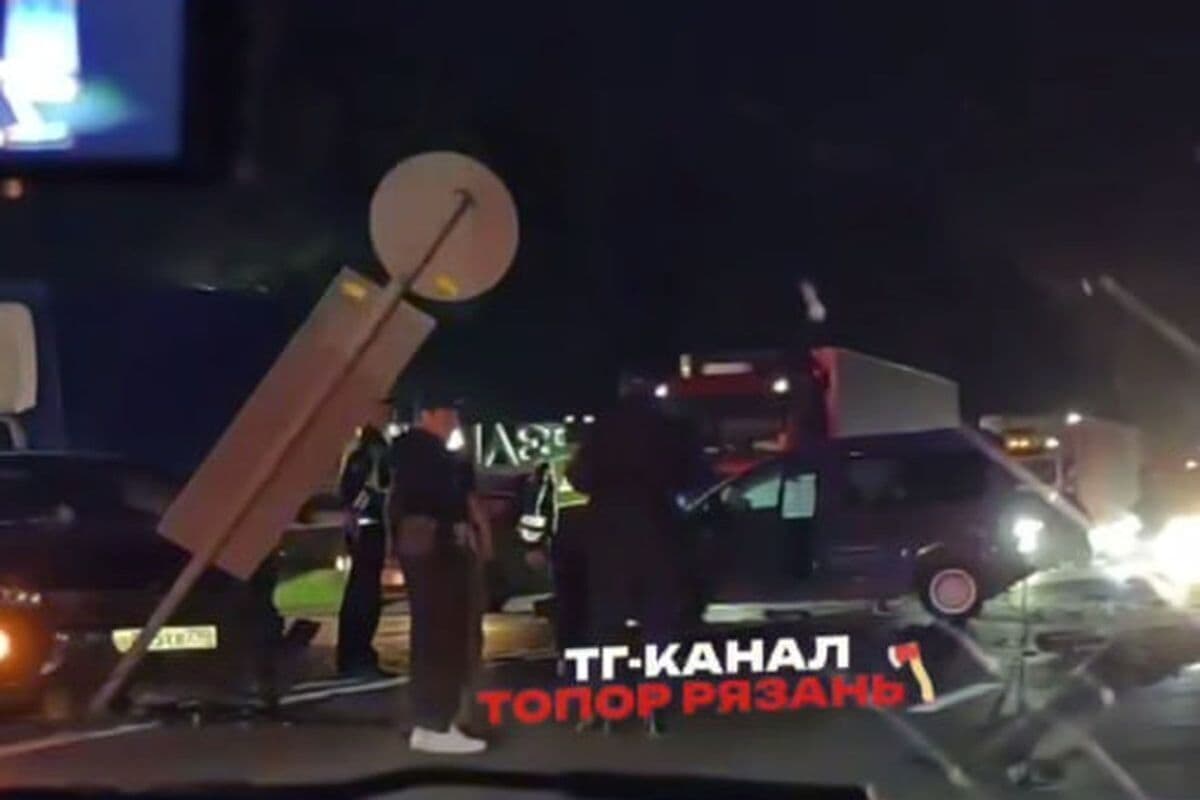 На выезде из Рязани произошло серьёзное ДТП
