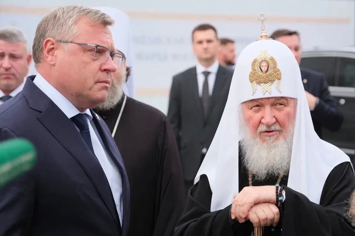 Патриарх Кирилл посетил строящийся храм Александра Невского в Астрахани