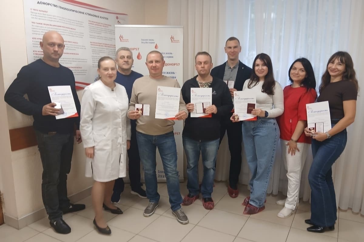 В Орловской области ещё 14 человек удостоены звания "Почётный донор России"
