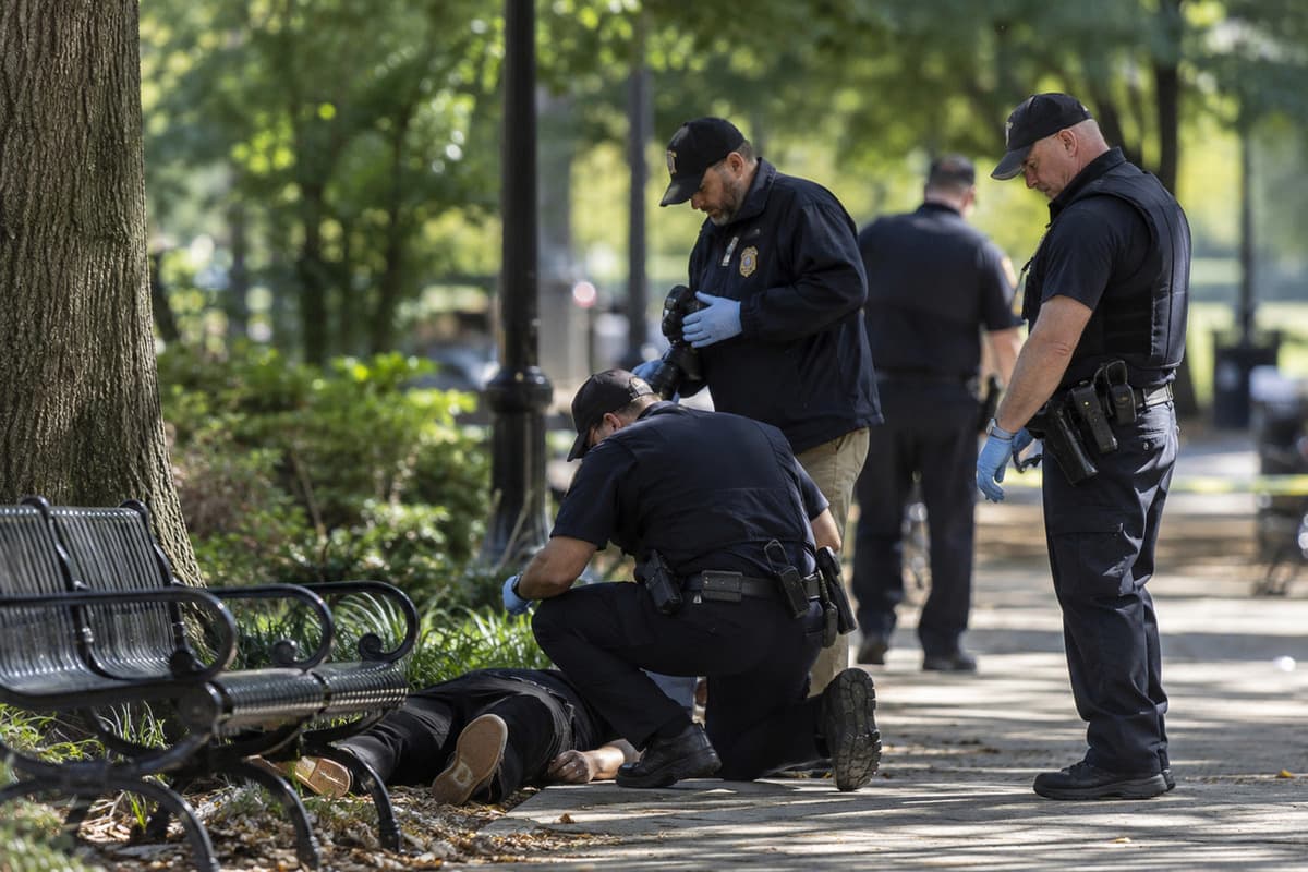 The body of a man with a gunshot wound was found during a patrol