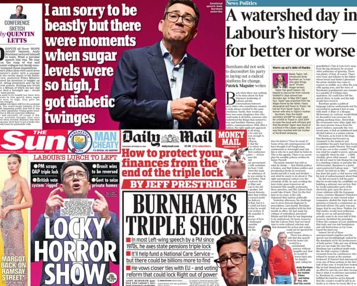‘Oozing everyman charm’: what the papers say about Andy Burnham’s speech