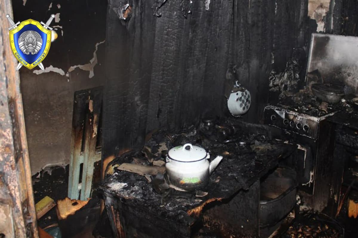 Investigators establish the circumstances of the death of two people in a fire in the Volkovysk district