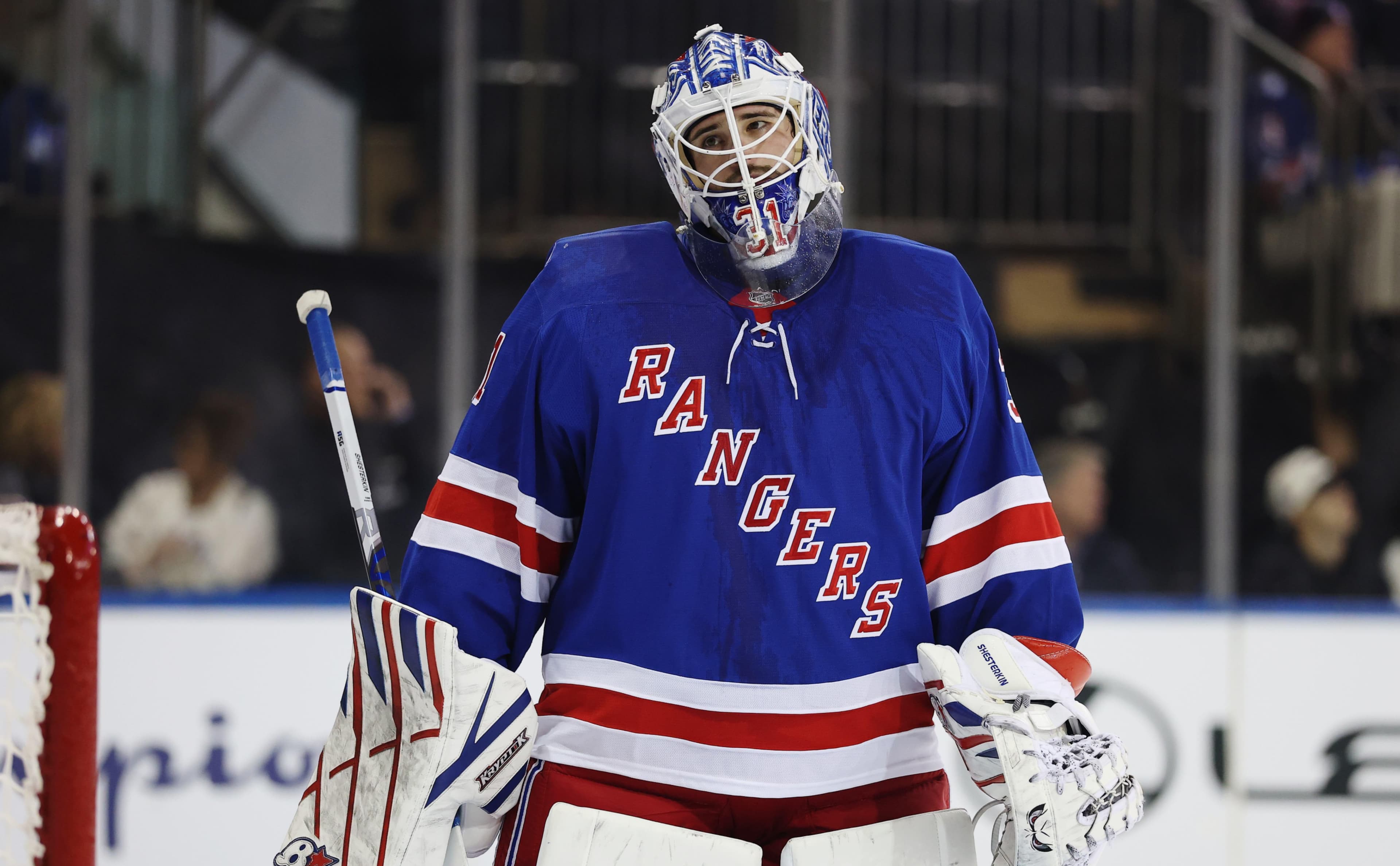 The Russian goalkeeper gave an assist and approached the NHL record