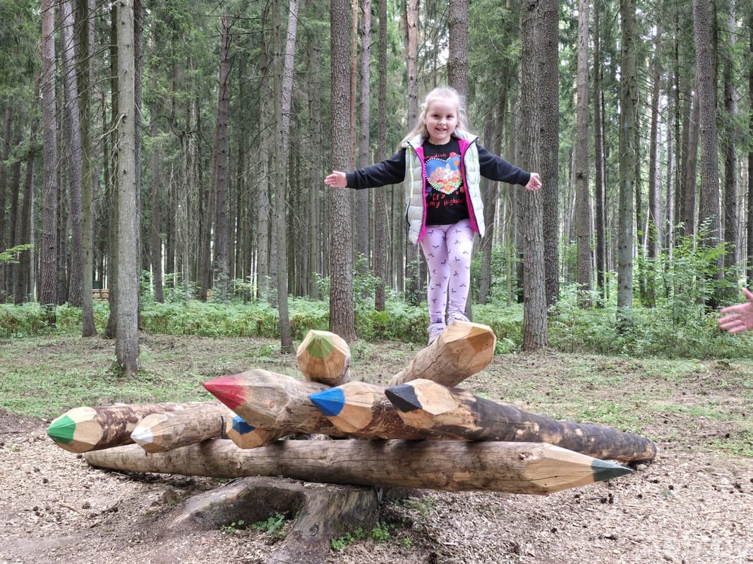 Four-year-old Alina from Orsha walked with her parents on the trail twice.