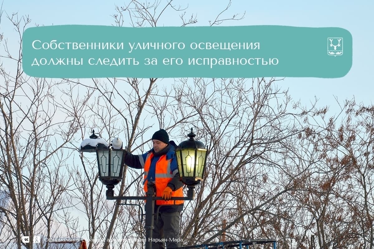 In Naryan-Mar check the work of street lighting