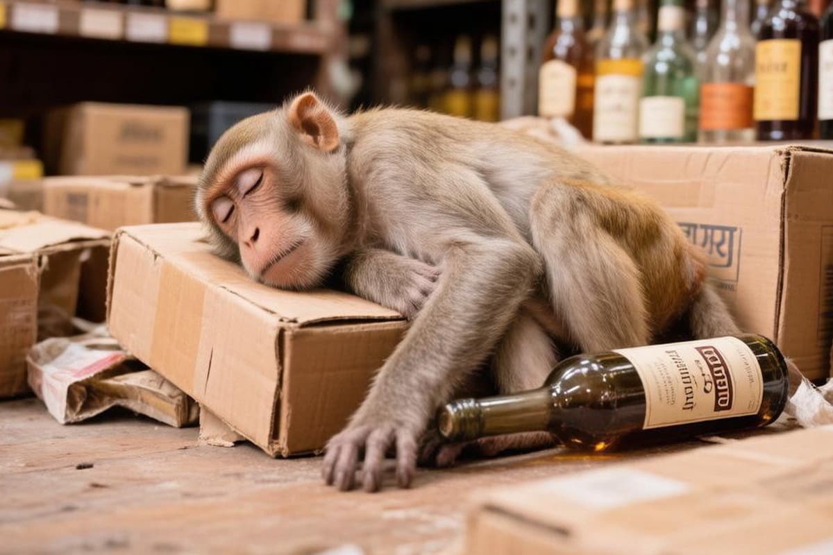 Drunk monkey smashed apartments and attacked people