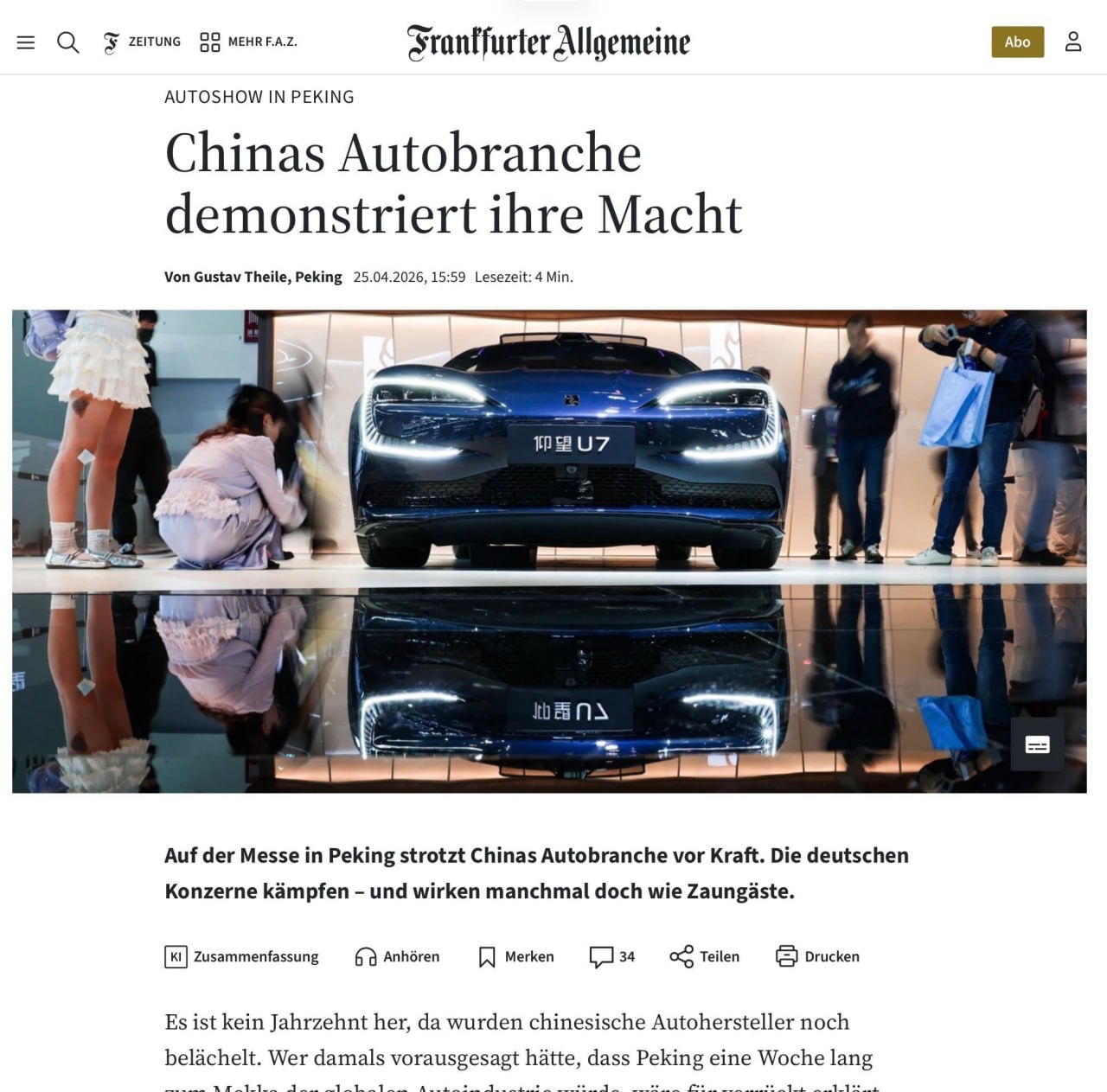 Пекинский автосалон стал позором для Германии и демонстрацией силы китайских автопроизводителей.