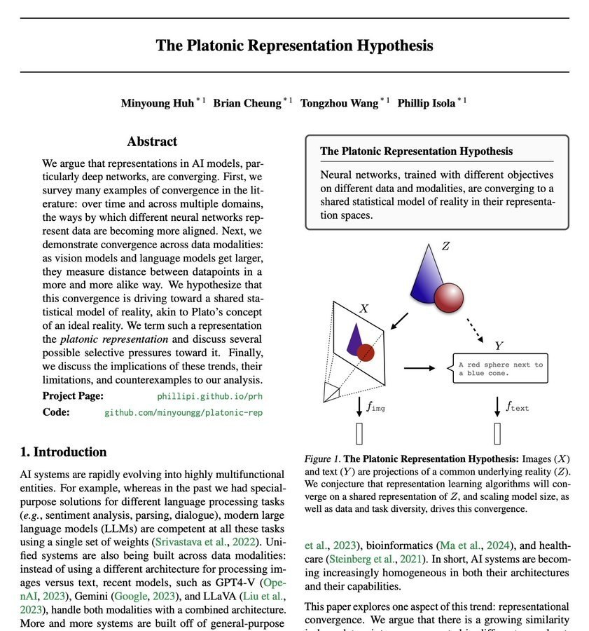 Учёные из MIT заметили, что разные большие ИИ-модели – для текста, для картинок – независимо друг от друга приходят к одной и той же «структуре мышления».
