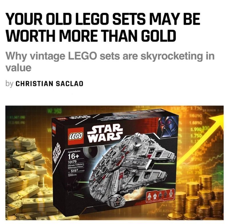 Инвистиции в LEGO выгоднее, чем в золото, крипту или акции.
